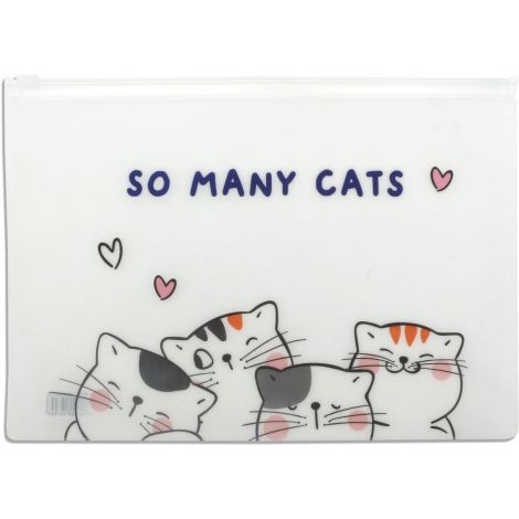 Teczka z suwakiem plastikowa M&G A5 So Many Cats - 2