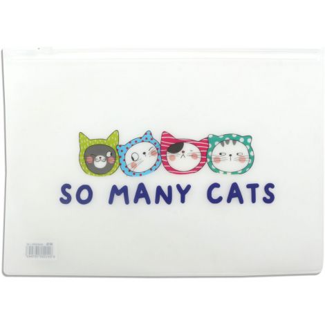 Teczka z suwakiem plastikowa M&G A5 So Many Cats - 3