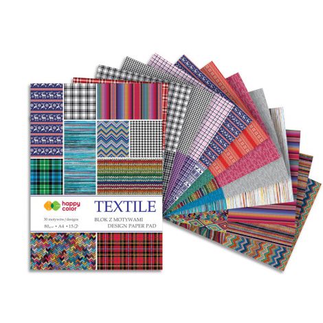 Blok z motywami Happy Color Textile A4/15/80g