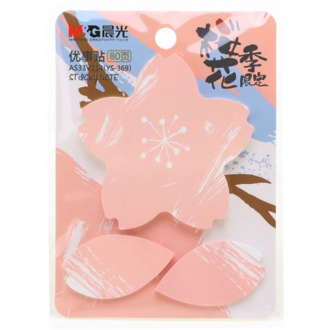 Karteczki samoprzylepne M&G Cherry Blossom, 76x76mm, 80szt