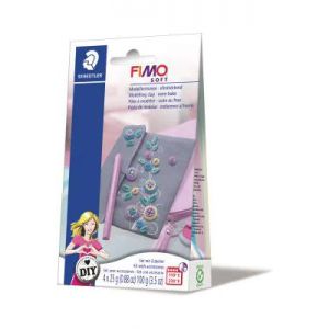 Zestaw biżuteryjny Staedtler Fimo Soft, Kostki, 4x25g+akcesoria