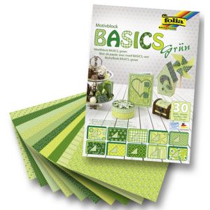 Blok z motywami Folia Basics, zielony