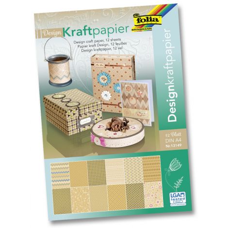 Blok z motywami Folia Kraft