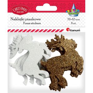 Naklejki z pianki Titanum Renifery, 6szt