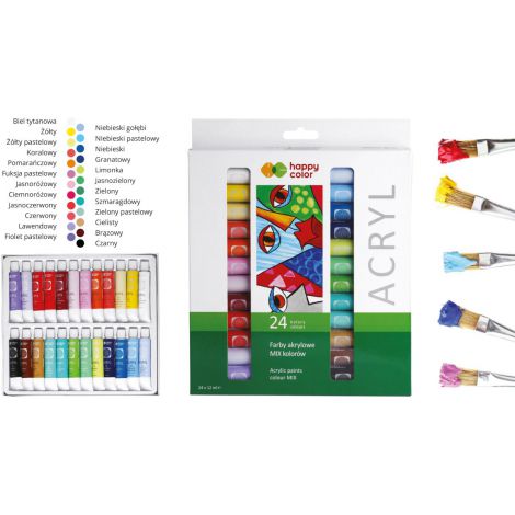 Farby akrylowe Happy Color Hobby, 24 kolory - 2