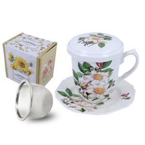 Kubek Carmani 300ml z sitkiem, przykrywką i podstawką
