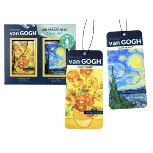Komplet dwóch zapachów samochodowych - V. van Gogh, Vanilla Sun i Citrus Impression