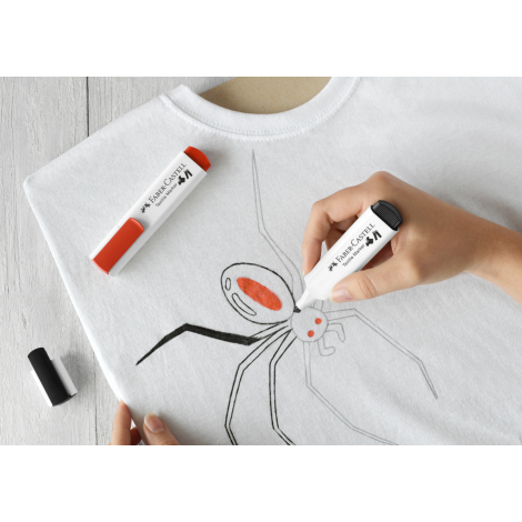 Markery do tkanin Faber-Castell zestaw podstawowy, 5 kolorów - 10