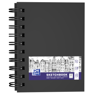 Szkicownik Oxford Sketchbook Podwójna Spirala A6/80 Czarny