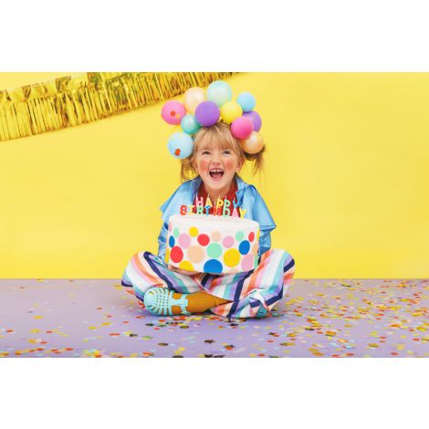 Świeczki urodzinowe Happy Birthday, mix kolorów, 2,5 cm, 13 sztuk - 3
