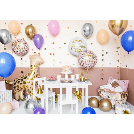 Balon foliowy Happy Birthday To You, 35 cm, biały - 3