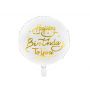 Balon foliowy Happy Birthday To You, 35 cm, biały - 2