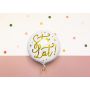 Balon foliowy Sto lat!, 35cm, biały - 3