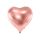 Balon foliowy Serce, 45cm, różowe złoto
