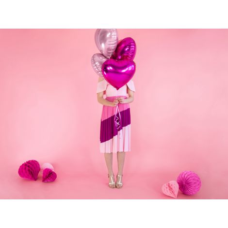 Balon foliowy Serce, 45cm, ciemny róż - 6