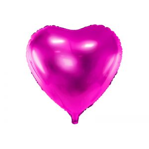 Balon foliowy Serce, 45cm, ciemny róż
