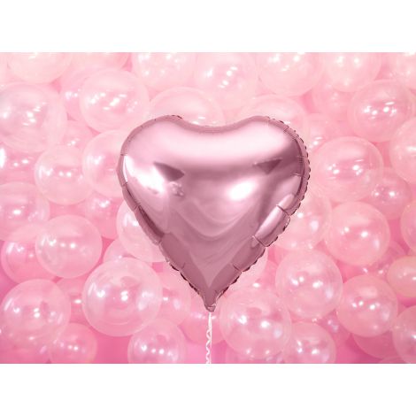 Balon foliowy Serce, 61cm, jasny róż - 4