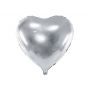 Balon foliowy Serce, 61cm, srebrny - 2