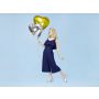 Balon foliowy Serce, 61cm, srebrny - 5