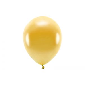 Balony Eco metalizowane, 26cm, złoty, 10 sztuk
