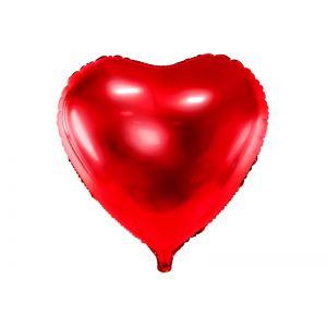 Balon foliowy Serce, 61cm, czerwony