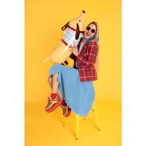 Balon foliowy Jamnik, 92 x 40 cm, mix - 5