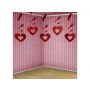 Świderki PartyDeco Serca Czerwone, 60cm, 5szt - 6