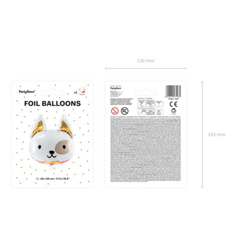 Balon foliowy Pies, 56x65 cm, mix kolorów - 5