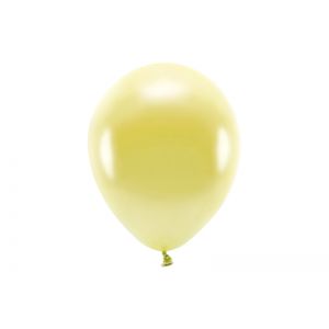 Balony Eco metalizowane, 26cm, jasny złoty, 10 sztuk