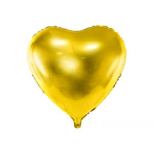 Balon foliowy Serce, 45cm, złoty
