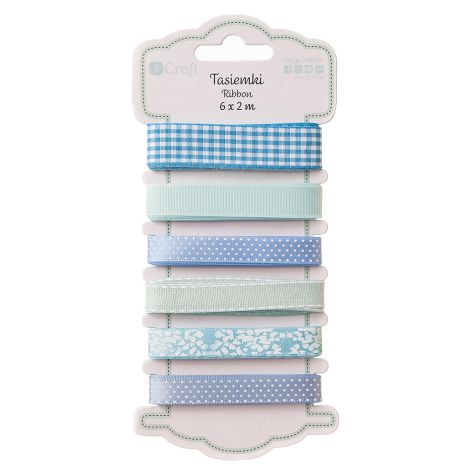 Tasiemki satynowe dpCraft Aqua, 6x2m
