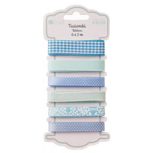Tasiemki satynowe dpCraft Aqua, 6x2m