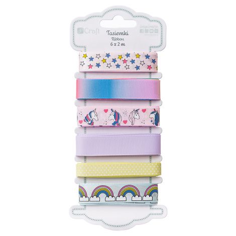 Tasiemki satynowe dpCraft Rainbow, 6x2m
