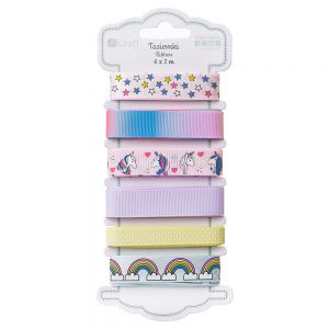 Tasiemki satynowe dpCraft Rainbow, 6x2m