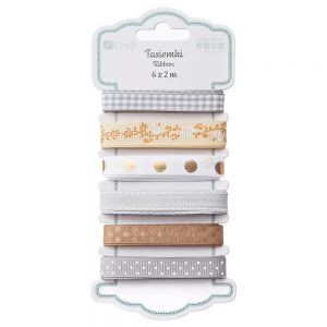 Tasiemki satynowe dpCraft Neutrals, 6x2m