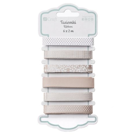 Tasiemki satynowe dpCraft Linen, 6x2m