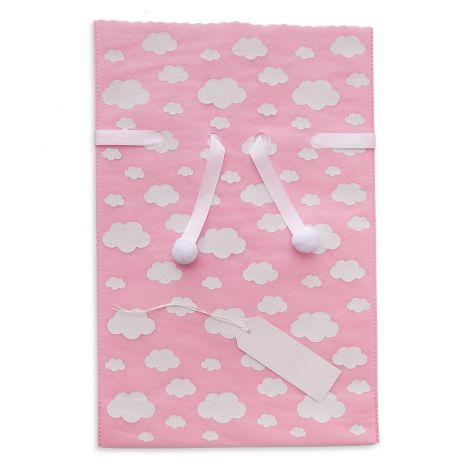 Torebka Prezentowa 30x45cm, Chmurki Pink