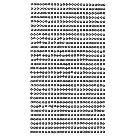 Kryształki samoprzylepne dpCraft 3mm, 806szt, Black