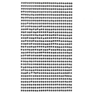 Kryształki samoprzylepne dpCraft 3mm, 806szt, Black