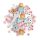 Koraliki drewniane dpCraft Pastel kolorowe, 80szt