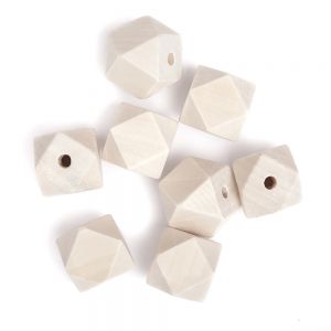 Koraliki drewniane dpCraft Geometryczne 20mm, 8szt