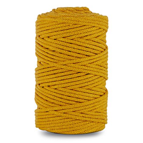 Sznurek do Makramy dpCraft Pleciony 5mm x 100m, Musztardowy