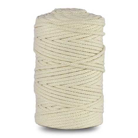 Sznurek do Makramy dpCraft Pleciony 5mm x 100m, Kość Słoniowa