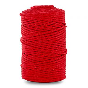 Sznurek do Makramy dpCraft Pleciony 5mm x 100m, Czerwony