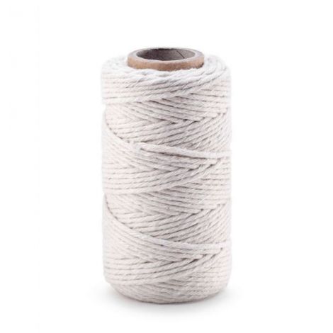 Sznurek do Makramy dpCraft Bawełniany, 3mm x 200m, Biały