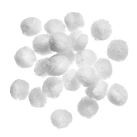 Pompony tiulowe dpCraft 2cm Białe, 24szt