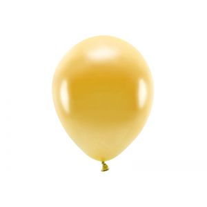 Balony Eco metalizowane, 30cm, złoty, 10 sztuk