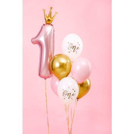 Balony One, 30cm, Pastel Pale Pink, 6 sztuk - 2