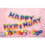 Balon foliowy Happy Birthday, 340x35cm, tęczowy - 3
