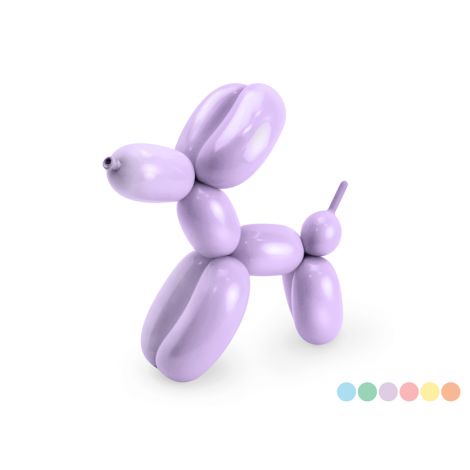 Balony modeliny pastelowe z pompką, 5 x 130 cm, mix kolorów, 30 sztuk